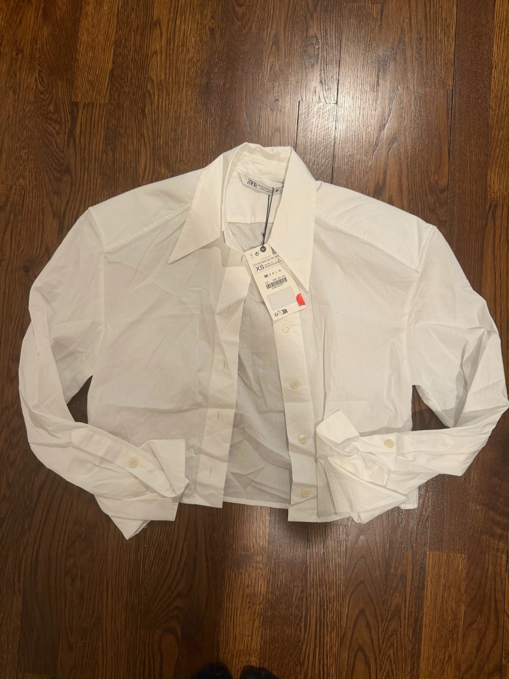 Zara White Classic Collared Shirt
